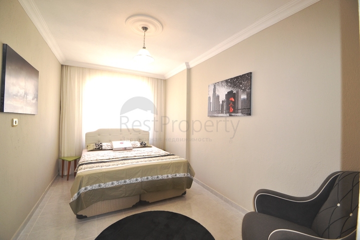 منطقة حيوية وقريبة من البحر - شقة غرفتين وصالة مفروشة - مهموتلار / الانيا 