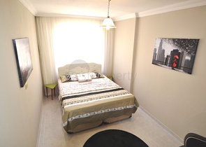 منطقة حيوية وقريبة من البحر - شقة غرفتين وصالة مفروشة - مهموتلار / الانيا 