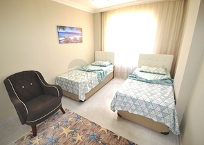 منطقة حيوية وقريبة من البحر - شقة غرفتين وصالة مفروشة - مهموتلار / الانيا 