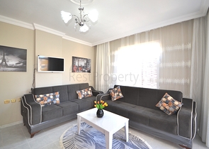 منطقة حيوية وقريبة من البحر - شقة غرفتين وصالة مفروشة - مهموتلار / الانيا 