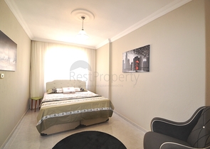 منطقة حيوية وقريبة من البحر - شقة غرفتين وصالة مفروشة - مهموتلار / الانيا 