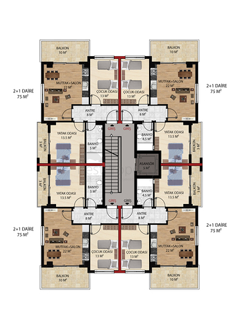 بالاقساط - شقق ضمن مجمع سكني قيد الانشاء في منطقة مركزية - اوبا / الانيا 
