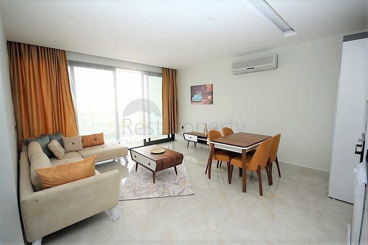 اطلالة بحر مباشرة - شقة غرفة وصالة  مؤثثة - ضمن مجمع 5 نجوم -  مهموتلار / الانيا 