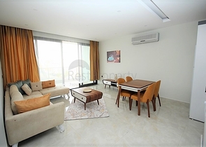 اطلالة بحر مباشرة - شقة غرفة وصالة  مؤثثة - ضمن مجمع 5 نجوم -  مهموتلار / الانيا 