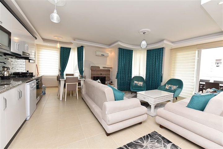 قريبة من البحر -شقة مفروشة - غرفتين وصالة -ضمن مجمع سكني -مهموتلار / الانيا 