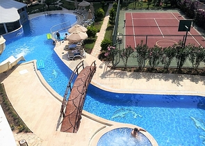 قريبة من البحر -شقة مفروشة - غرفتين وصالة -ضمن مجمع سكني -مهموتلار / الانيا 