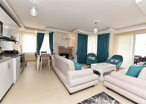 قريبة من البحر -شقة مفروشة - غرفتين وصالة -ضمن مجمع سكني -مهموتلار / الانيا 