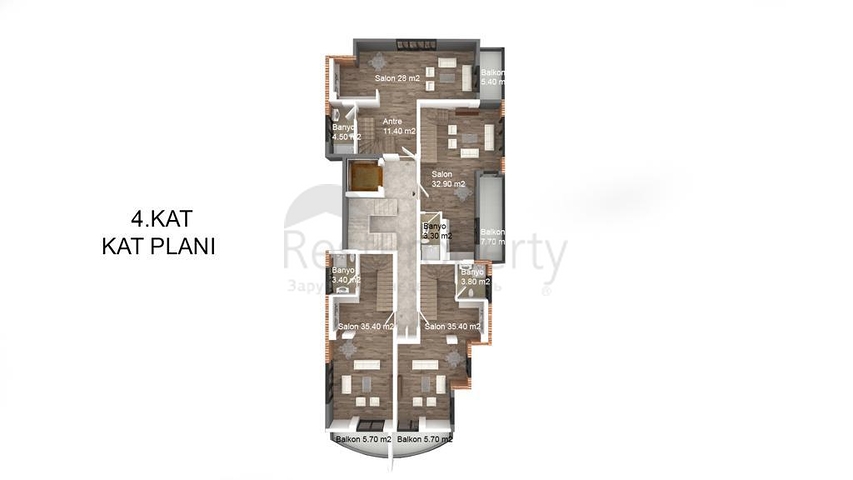 شقق ضمن مجمع سكني حديث في مهموتلار / الانيا 