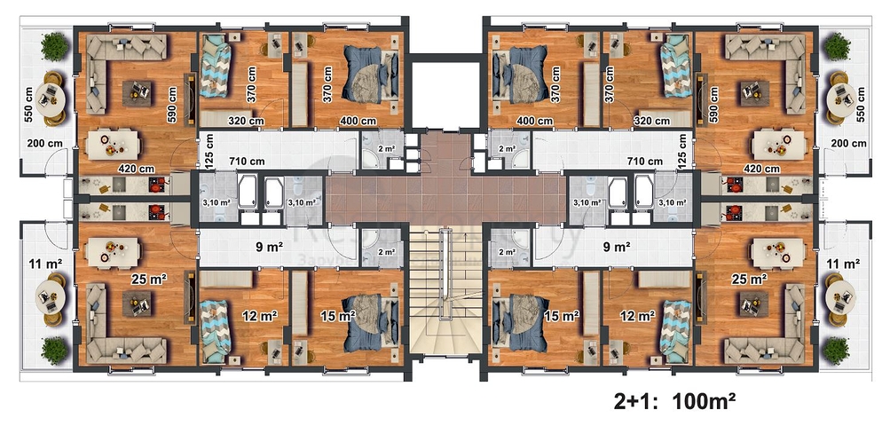 شقق سكنية عائلية - بأسعار جيدة - مجمع سكني حديث - مهموتلار / الانيا 