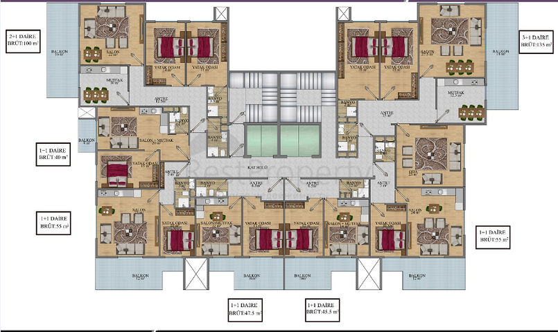 مجمع سكني قيد الانشاء - بالاقساط دون فوائد - في منطقة مهموتلار / الانيا 