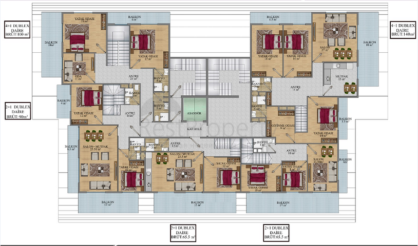 مجمع سكني قيد الانشاء - بالاقساط دون فوائد - في منطقة مهموتلار / الانيا 