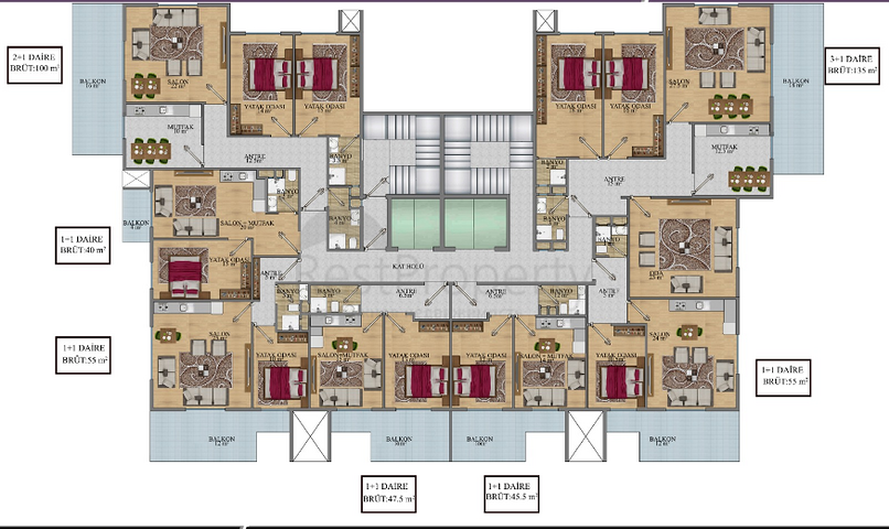مجمع سكني قيد الانشاء - بالاقساط دون فوائد - في منطقة مهموتلار / الانيا 