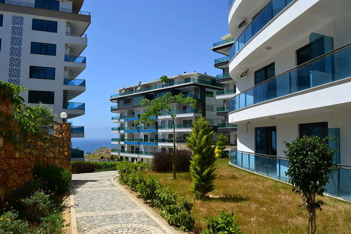 اطلالة بحر- شقة غرفة وصالة - مجمع سكني حديث -كارجي جاك / الانيا 