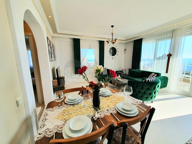 اطلالة بحر ساحرة - شقة غرفتين وصالة مفروشة  - في منطقة مهموتلار / الانيا 