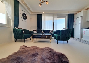 اطلالة بحر ساحرة - شقة غرفتين وصالة مفروشة  - في منطقة مهموتلار / الانيا 