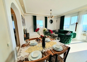 اطلالة بحر ساحرة - شقة غرفتين وصالة مفروشة  - في منطقة مهموتلار / الانيا 