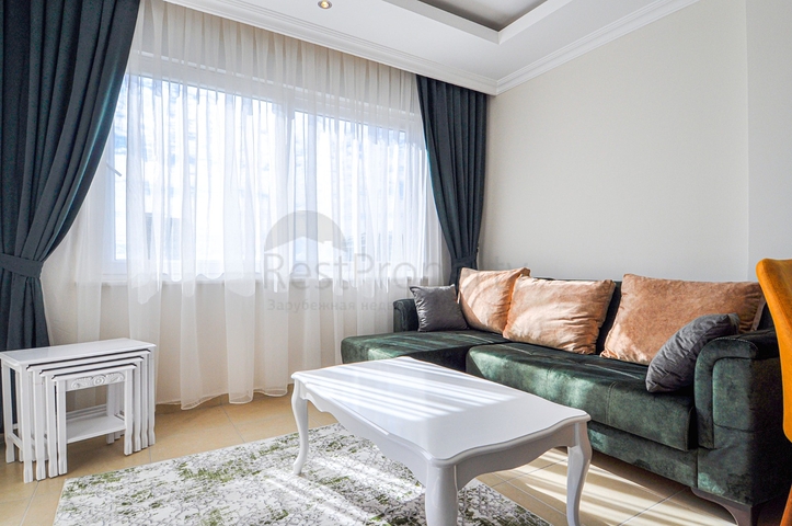 اطلالة بحر - شقة غرفة وصالة - مفروشة -ضمن مجمع سكني - مهموتلار / الانيا 