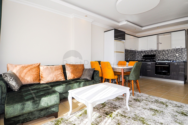 اطلالة بحر - شقة غرفة وصالة - مفروشة -ضمن مجمع سكني - مهموتلار / الانيا 