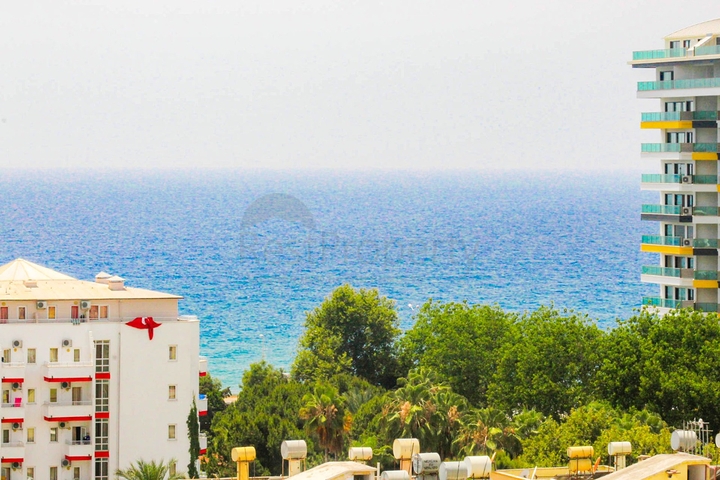 اطلالة بحر - شقة غرفة وصالة - مفروشة -ضمن مجمع سكني - مهموتلار / الانيا 