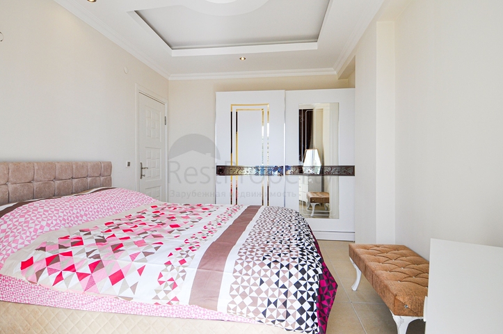 اطلالة بحر - شقة غرفة وصالة - مفروشة -ضمن مجمع سكني - مهموتلار / الانيا 