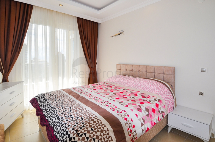 اطلالة بحر - شقة غرفة وصالة - مفروشة -ضمن مجمع سكني - مهموتلار / الانيا 