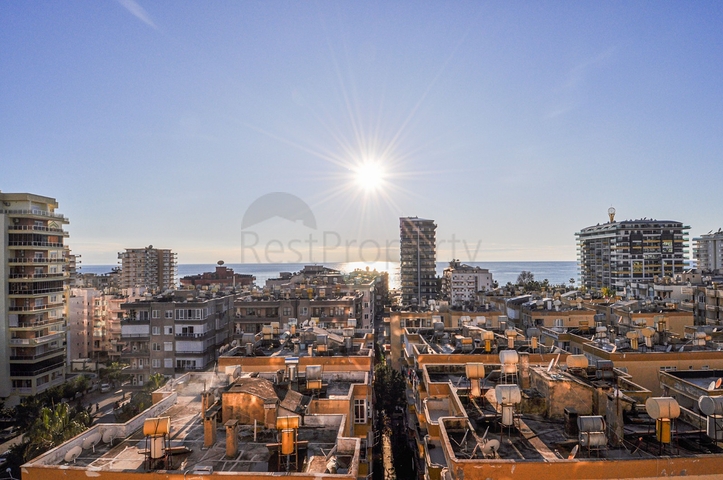 اطلالة بحر - شقة غرفة وصالة - مفروشة -ضمن مجمع سكني - مهموتلار / الانيا 