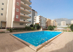 اطلالة بحر - شقة غرفة وصالة - مفروشة -ضمن مجمع سكني - مهموتلار / الانيا 