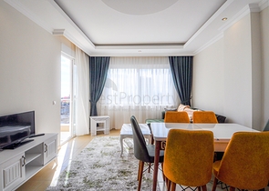 اطلالة بحر - شقة غرفة وصالة - مفروشة -ضمن مجمع سكني - مهموتلار / الانيا 