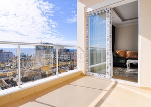 اطلالة بحر - شقة غرفة وصالة - مفروشة -ضمن مجمع سكني - مهموتلار / الانيا 