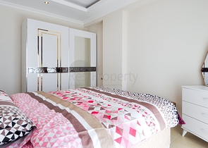 اطلالة بحر - شقة غرفة وصالة - مفروشة -ضمن مجمع سكني - مهموتلار / الانيا 