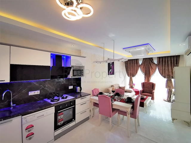 مجمع سكني فاخر - شقة مفروشة غرفة وصالة - قريبة من البحر - مهموتلار / الانيا 