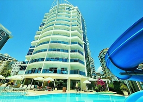 مجمع سكني فاخر - شقة مفروشة غرفة وصالة - قريبة من البحر - مهموتلار / الانيا 