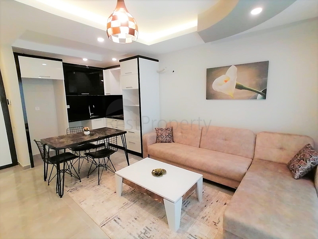 سعر مناسب - شقة غرفة وصالة مفروشة - مجمع سكني - مهموتلار / الانيا 