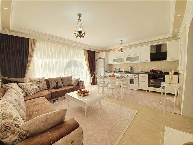 قريبة من البحر - شقة مفروشة - 2 غرفة وصالة - في مهموتلار / الانيا 