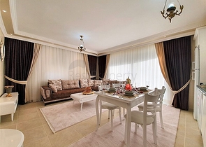 قريبة من البحر - شقة مفروشة - 2 غرفة وصالة - في مهموتلار / الانيا 