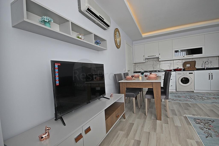 شقة غرفة وصالة مفروشة - ضمن مجمع سكني حديث - مهموتلار / الانيا 