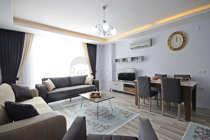 شقة غرفة وصالة مفروشة - ضمن مجمع سكني حديث - مهموتلار / الانيا 