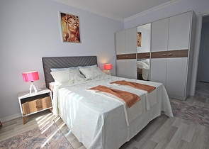 شقة غرفة وصالة مفروشة - ضمن مجمع سكني حديث - مهموتلار / الانيا 