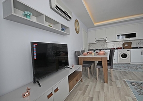 شقة غرفة وصالة مفروشة - ضمن مجمع سكني حديث - مهموتلار / الانيا 