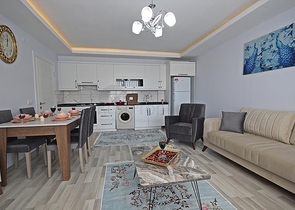 شقة غرفة وصالة مفروشة - ضمن مجمع سكني حديث - مهموتلار / الانيا 