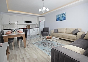 شقة غرفة وصالة مفروشة - ضمن مجمع سكني حديث - مهموتلار / الانيا 