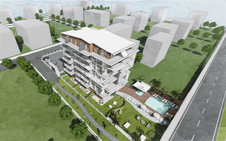 للمستثمرين - مجمع سكني على البحر مباشرة - قيد الانشاء - كاستل / الانيا