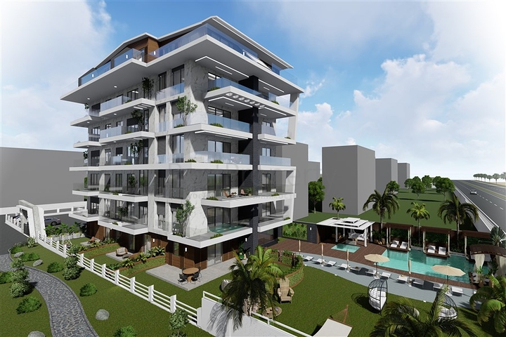 للمستثمرين - مجمع سكني على البحر مباشرة - قيد الانشاء - كاستل / الانيا