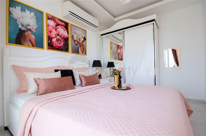 تصميم داخلي انيق - شقة غرفة وصالة ضمن مجمع سكني - مهموتلار / الانيا 