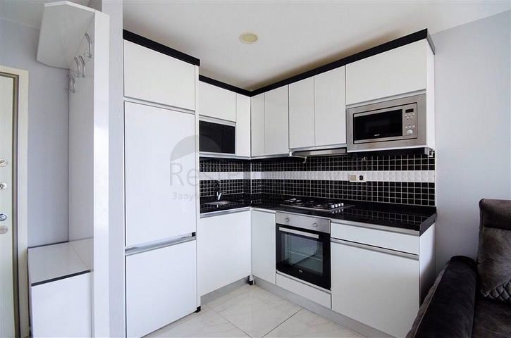 تصميم داخلي انيق - شقة غرفة وصالة ضمن مجمع سكني - مهموتلار / الانيا 