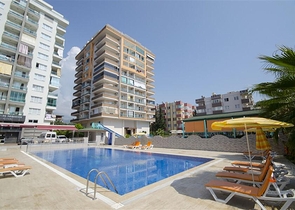 تصميم داخلي انيق - شقة غرفة وصالة ضمن مجمع سكني - مهموتلار / الانيا 