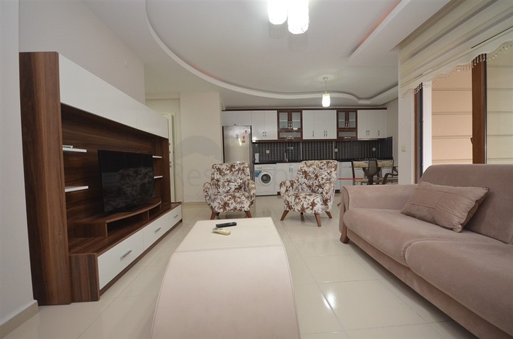 شقة مفروشة - تصميم غرفة وصالة - مجمع سكني قريب من البحر - مهموتلار / الانيا 