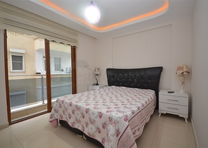 شقة مفروشة - تصميم غرفة وصالة - مجمع سكني قريب من البحر - مهموتلار / الانيا 