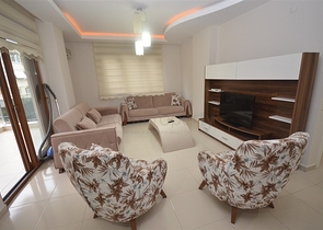 شقة مفروشة - تصميم غرفة وصالة - مجمع سكني قريب من البحر - مهموتلار / الانيا 