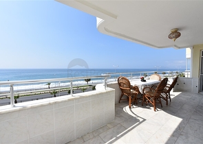 اطلالة بحر ساحرة - شقة غرفتين وصالة مفروشة - مجمع اول صف على البحر - مهموتلار / الانيا 